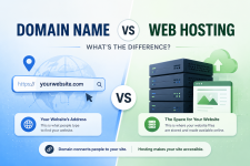 Domain Name vs Web Hosting: What’s the Difference?